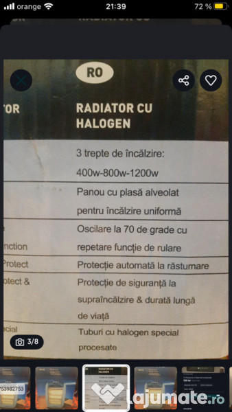 Radiator Cu Halogen Nou 