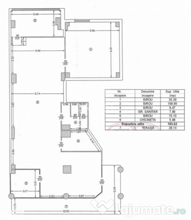 SPATIU DE INCHIRIAT-CENTRUL CIVIC-184 MP