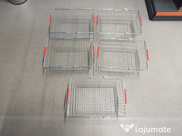5 cosuri metalice pt cumparaturi magazin,super market