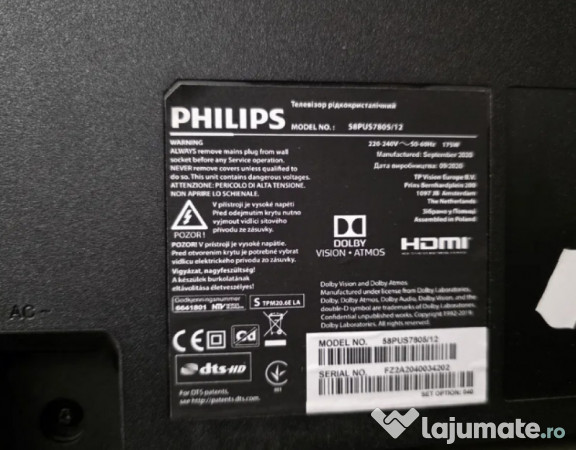 Dezmembrez televizor Philips 58pus7805/12 