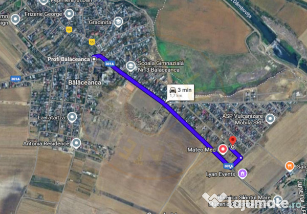 Teren pentru casă în Balaceanca cu utilități la stradă