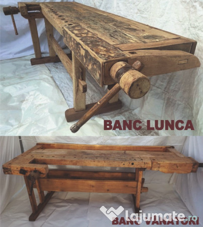 Bancuri/tejghele/mehei vechi de tamplarie din lemn