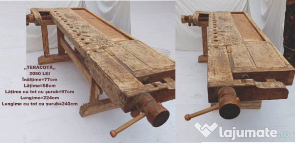 Bancuri/tejghele/mehei vechi de tamplarie din lemn