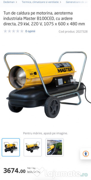 Tun de caldura pe motorina, Master B100CED, 29 kW 