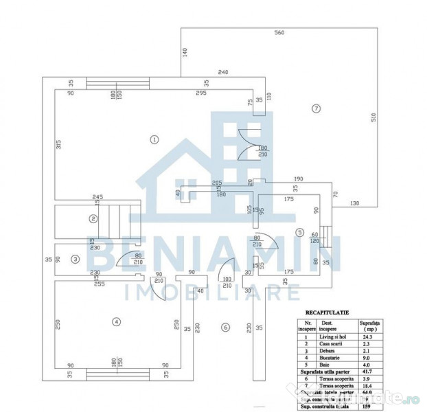 Casa P+1 Living-Bucatarie-3 Dormitoare-Toate utilitatile-... 