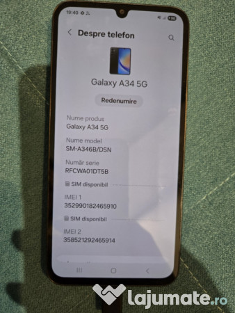 Samsung Galaxy A34 telefon/smartphone