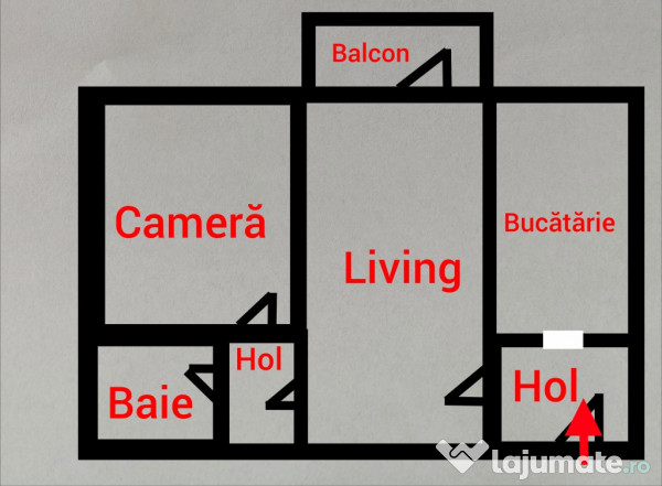 Apartament cu 2 camere / Hunedoara / Micro 1 / Utilat și mobilat