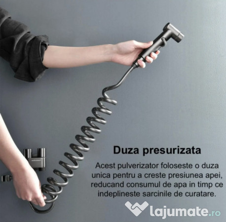 Set de duș tip bideu pentru toaletă, control dublu robinet 