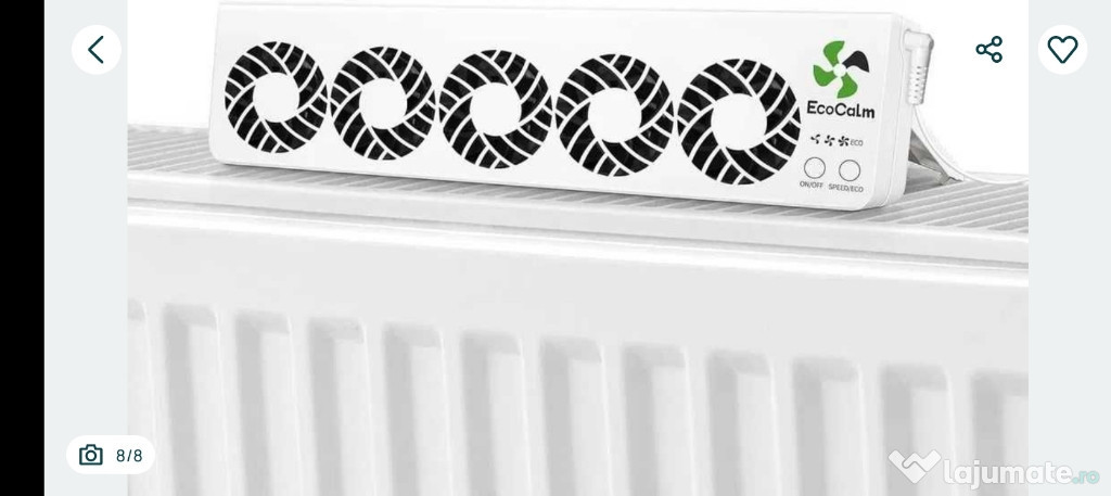 Ventilator Inteligent EcoCalm pt. calorifer - eficientă 20 % 