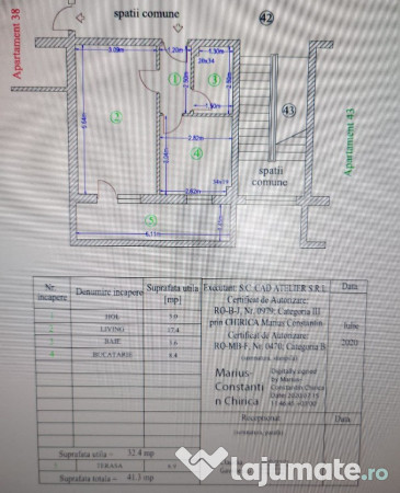Inchiriere garsoniera direct proprietar in bloc nou Magurele central! 