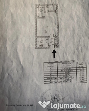 Metrou Titan – Piata Minis, gars, suprf. 30 mp, et. 2/10 
