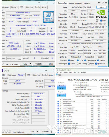 PC Gaming i5-8400 + GTX 1050Ti 4GB | 16GB RAM | SSD 250GB | Windows 11