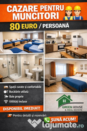 Cazare disponibilă pentru muncitori-Zona Centrala