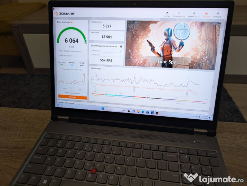 Lenovo P16 Gen1, Intel i7-12850HX, 64GB RAM, 1TB SSD, NVIDIA RTX A2000 