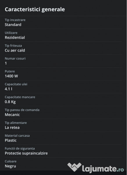 Friteuza cu aer cald/airfryer Philips 