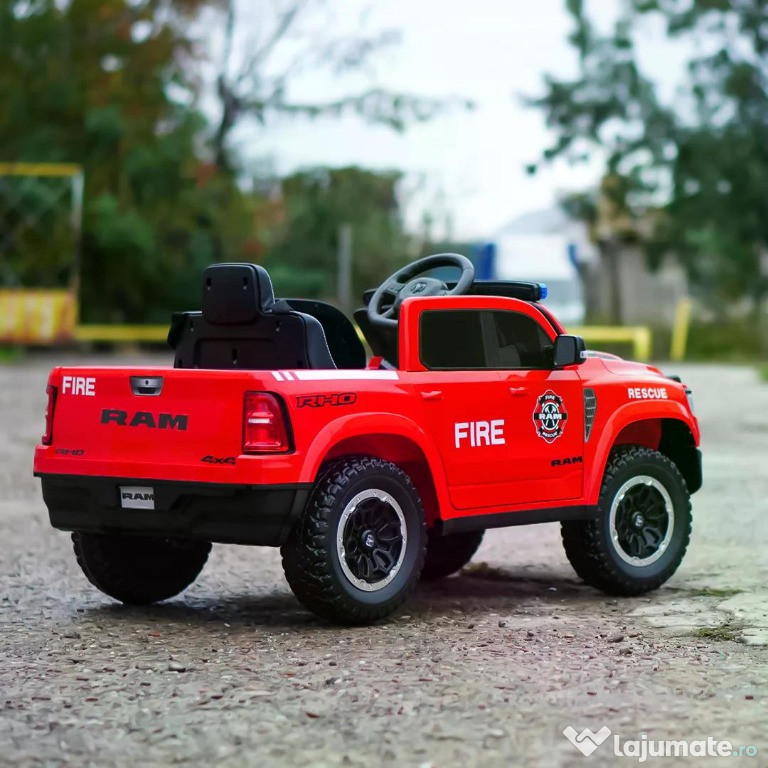 Masinuta electrica pompieri, DODGE RAM 1500 RHO, 4x35W, 12V 10Ah 