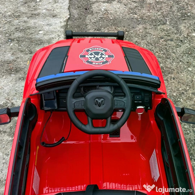 Masinuta electrica pompieri, DODGE RAM 1500 RHO, 4x35W, 12V 10Ah 