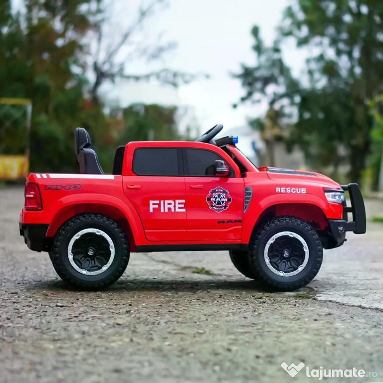 Masinuta electrica pompieri, DODGE RAM 1500 RHO, 4x35W, 12V 10Ah 