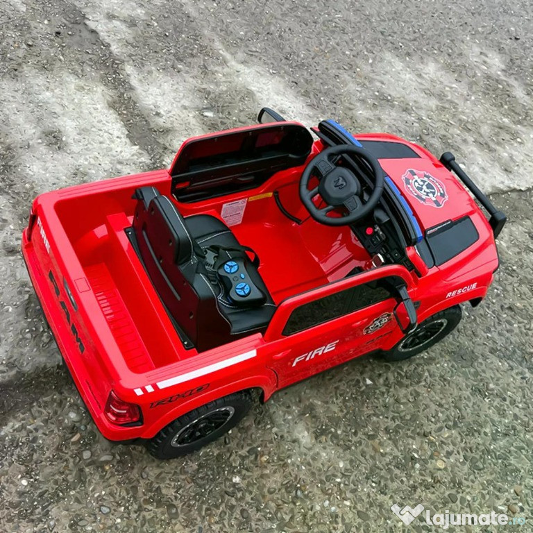 Masinuta electrica pompieri, DODGE RAM 1500 RHO, 4x35W, 12V 10Ah 