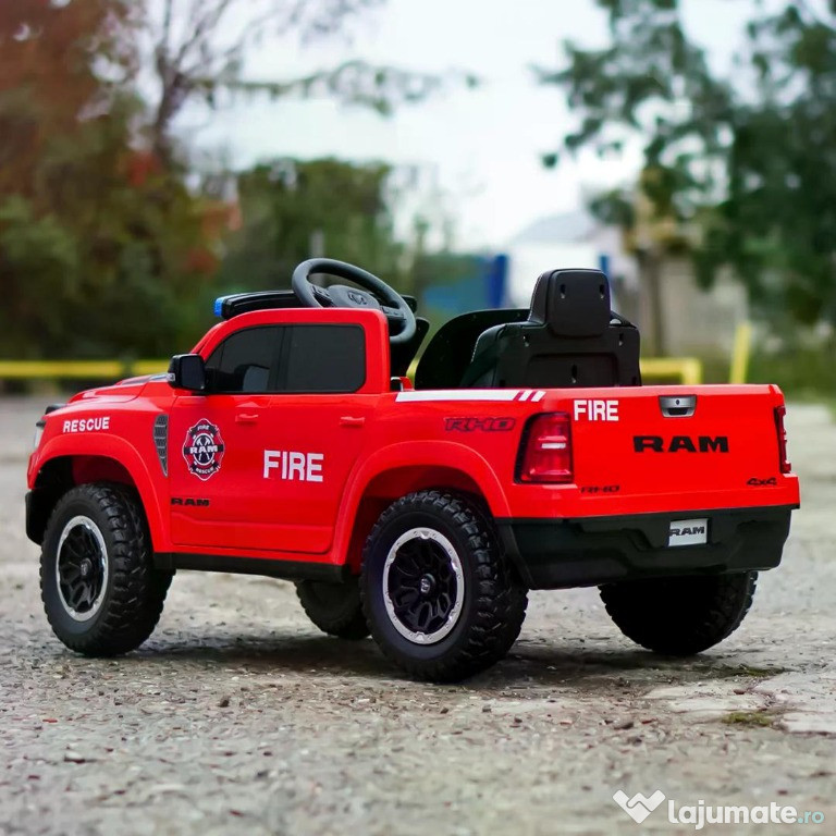 Masinuta electrica pompieri, DODGE RAM 1500 RHO, 4x35W, 12V 10Ah 
