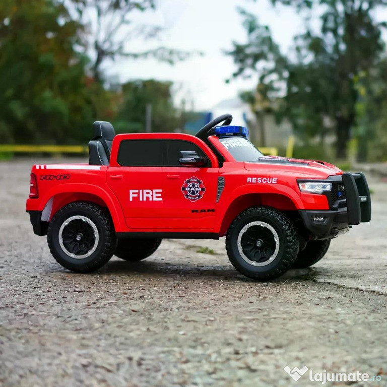 Masinuta electrica pompieri, DODGE RAM 1500 RHO, 4x35W, 12V 10Ah 