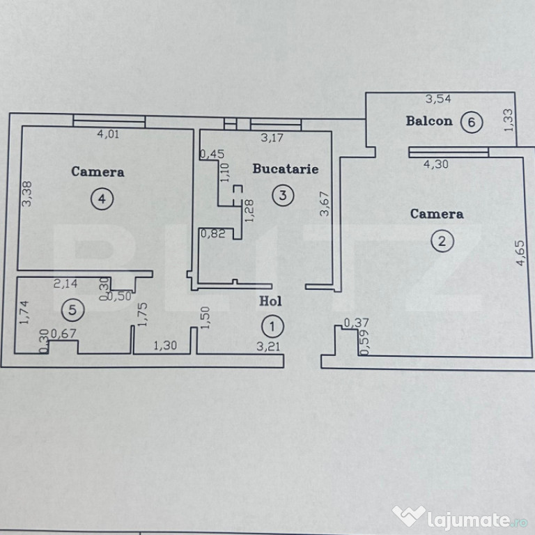 Apartament 2 camere, 55.20 mp, zona Steaua 