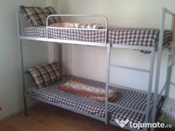 Ansambluri 2 Paturi etajate - culoare Negru sau Gri 