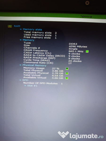 Memorie laptop 4g ddr3 