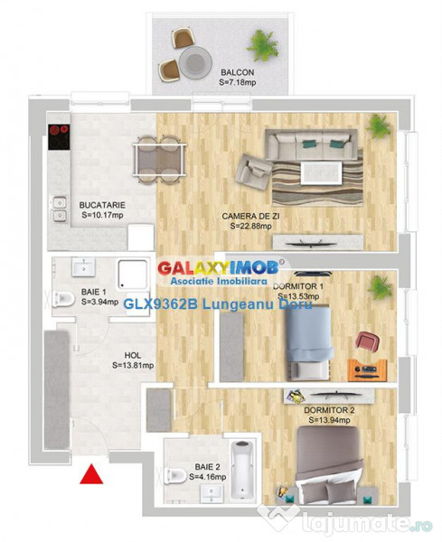 3 camere Luxuria Residence, NOU, Parcare, Centrala, Metrou 1 
