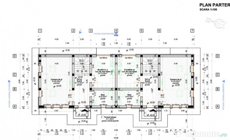 Casa de vanzare cu 4 camere, situata intre case, zona Popas