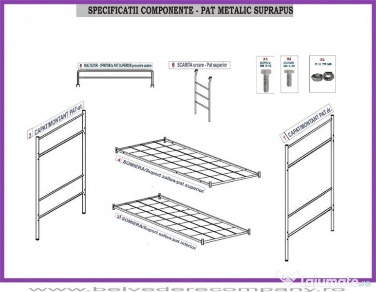 PATURI Metalice etajate-model BEL 8 - Livrare din STOC 