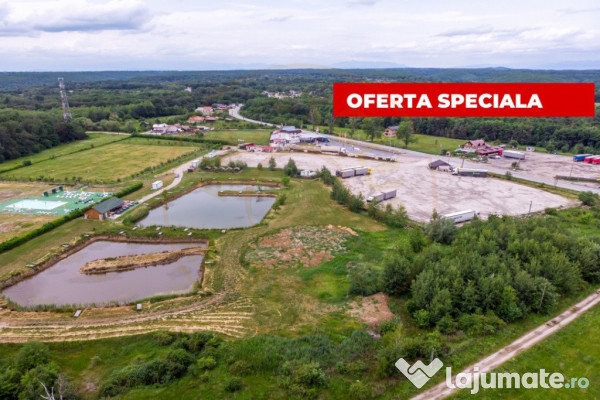 Motel, camping, piscina si lacuri de pescuit pe un teren de 