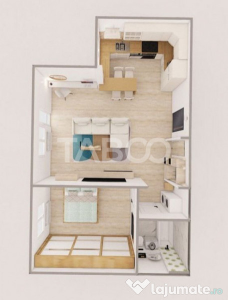 Apartament 2 camere Rahovei 60 mpu la etajul 5 Sibiu 