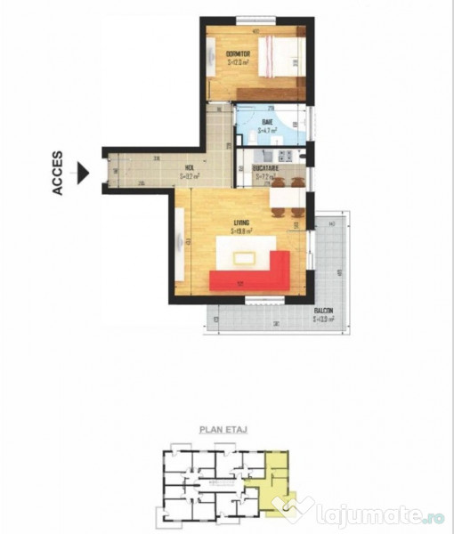 Apartament 2 camere, gata de mutat, str.Diamantului,Bragadiru 