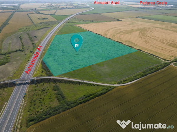 Teren 12 ha la Autostrada A1 cu PUZ aprobat 