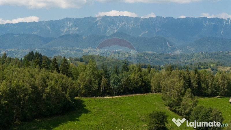 Teren Panoramic in Bran – Vedere spre Bucegi & Piatra C...