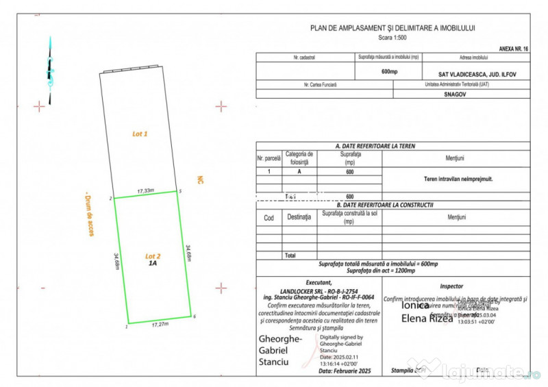 Teren cu potențial – Snagov- Vlădiceasca 