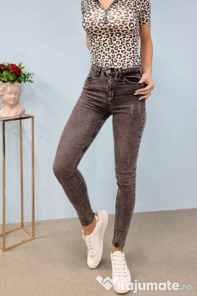 Blugi dama slim talie inalta 