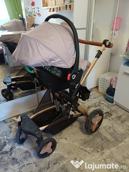 Cărucior Coccolle Ambra Rose Gold 3 în 1 