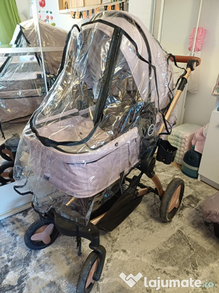 Cărucior Coccolle Ambra Rose Gold 3 în 1 