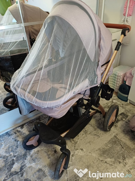 Cărucior Coccolle Ambra Rose Gold 3 în 1 