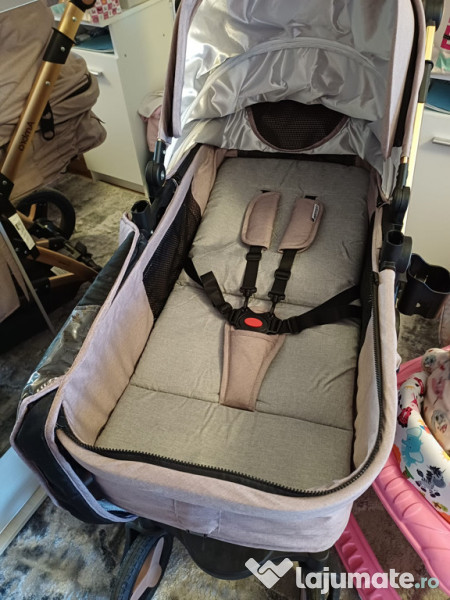 Cărucior Coccolle Ambra Rose Gold 3 în 1 