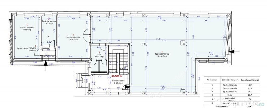 Spatiu comercial de in Sibiu zona Shopping City