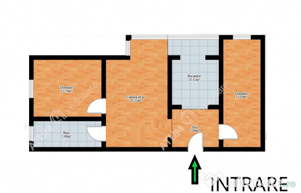 Apartament cu 3 camere la etajul 2 in zona Terezian din Sibi