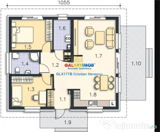 Parc Samurcasi Crevedia 3 camere 2 bai 85 mputili 400 mp ter