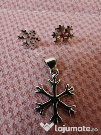 Set snowflakes argint