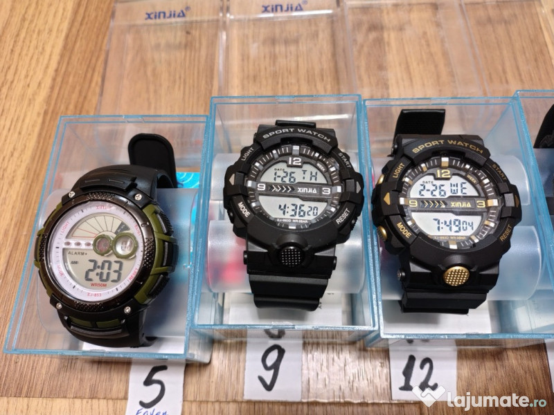 Ceasuri de mana curea silicon si otel inoxidabil 