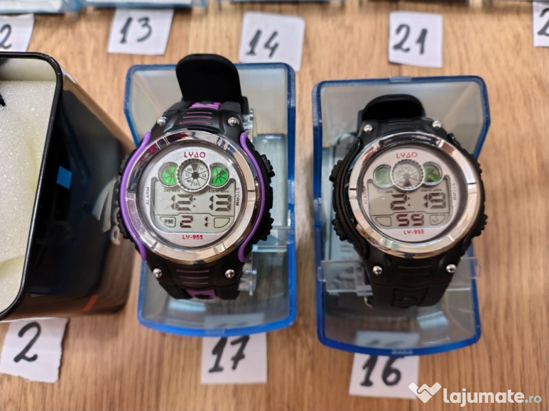 Ceasuri de mana curea silicon si otel inoxidabil 