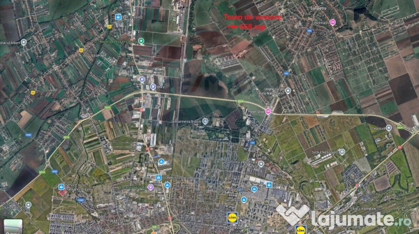 Teren intrare Sanpetru 668mp, str Tudor Arghezi-zona cart... 
