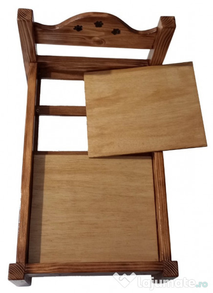 Patut din lemn pentru animale mici - pisici - caini